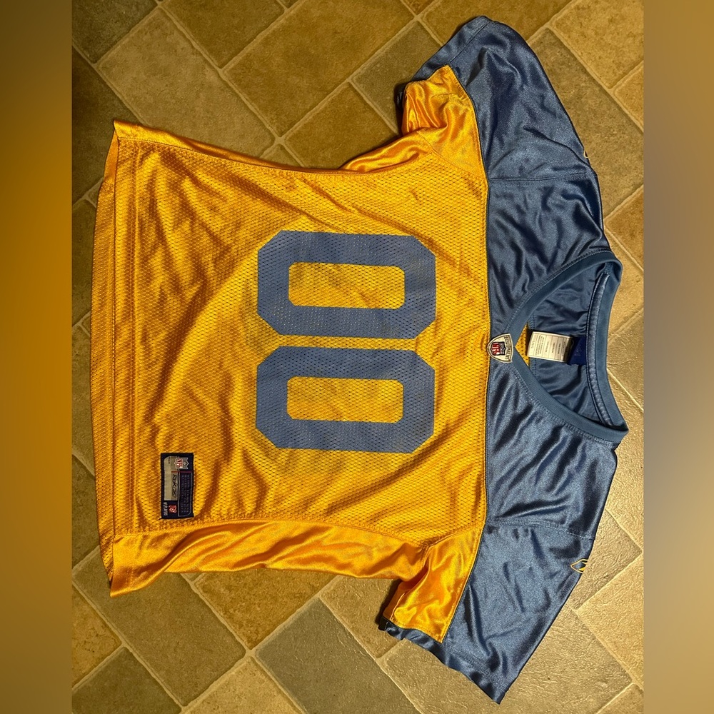 Eagles jersey city edition yellow blue kids large